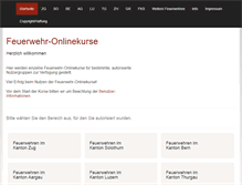 Tablet Screenshot of feuerwehr-onlinekurse.ch